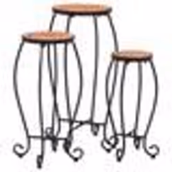 vidaXL Tables mosaïque 3 pcs Terre cuite Céramique