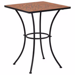 vidaXL Table de bistro mosaïque Terre cuite 60 cm Céramique - TU