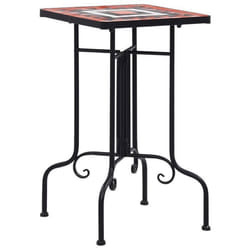 vidaXL Table de bistro mosaïque Terre cuite et blanc Céramique - TU