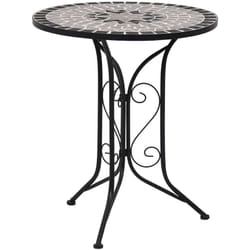 vidaXL Table de bistro mosaïque Gris 60 cm Céramique