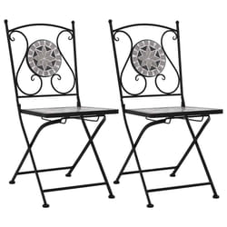 VidaXL 46716 chaise d'extérieur Terrace Vitrocéramique, Fer Gris