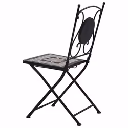 VidaXL 46716 chaise d'extérieur Terrace Vitrocéramique, Fer Gris - Vue supplémentaire 4