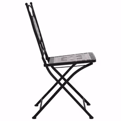 VidaXL 46716 chaise d'extérieur Terrace Vitrocéramique, Fer Gris - Vue supplémentaire 6