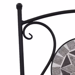 VidaXL 46716 chaise d'extérieur Terrace Vitrocéramique, Fer Gris - Vue supplémentaire 7