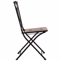 VidaXL 46718 chaise d'extérieur Terrace Vitrocéramique, Fer Gris, Orange - Vue supplémentaire 4