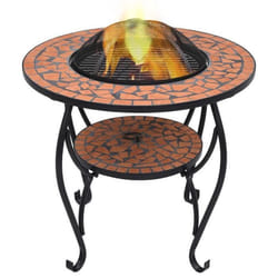 vidaXL Table de Foyer Mosaïque Brasero de Jardin Foyer de Terrasse Brasero de Terrasse Foyer dExtérieur Cour Arrière Terre 46723