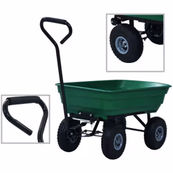 Doté d'une construction durable et robuste, ce chariot basculant de jardin est idéal pour un éventail de tâches de jardinage. ...