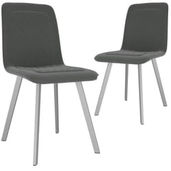 Chaises À Manger Lot De 2 Gris Velours Vidaxl