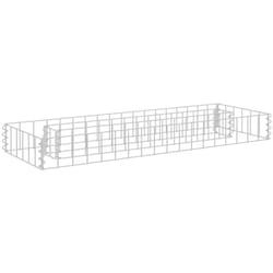 Lit surélevé à gabion Acier galvanisé 90x30x10 cm Vidaxl