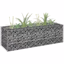 Ce lit surélevé à gabion vous permet de créer facilement une bordure sécurisée mais élégante pour un parterre de fleurs ou de ...