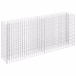 vidaXL Lit surélevé à gabion Acier galvanisé 180x30x90 cm - TU