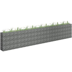 vidaXL Lit surélevé à gabion Acier galvanisé 450x30x90 cm