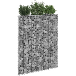 Lit surélevé à gabion en trapèze Acier galvanisé 80x20x100 cm Vidaxl