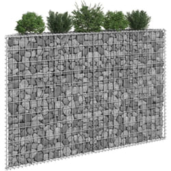 Vidaxl - Lit surélevé à gabion en trapèze Acier galvanisé 150x20x100 cm