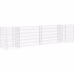 Cette jardinière à gabion vous permet de créer facilement une bordure sécurisée mais élégante pour un parterre de fleurs et d ...