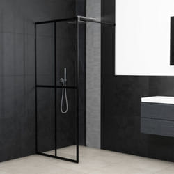 vidaXL Écran de douche Verre trempé transparent 90x195 cm - TU