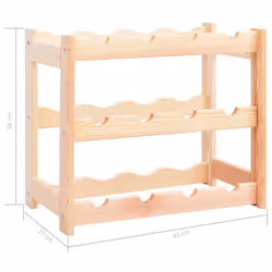 VidaXL 286191 porte-bouteilles Bois - Vue supplémentaire 6