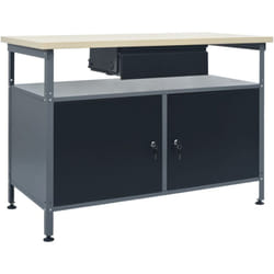 Vidaxl - tabli Noir 120x60x85 cm Acier