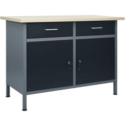 Vidaxl - tabli Noir 120x60x85 cm Acier