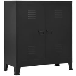 Coffre de rangement industriel Noir 90x40x100 cm Acier Vidaxl