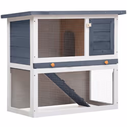Ce clapier de qualité fournit un grand endroit confortable pour garder des petits animaux, particulièrement les lapins mignon ...
