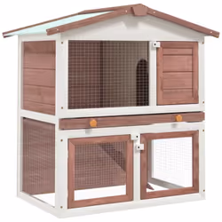 Ce clapier de qualité avec 2 étages fournit un grand endroit confortable pour garder des petits animaux, particulièrement des ...
