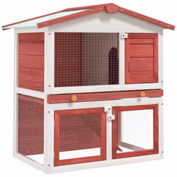 Ce clapier de qualité avec 2 étages fournit un grand endroit confortable pour garder des petits animaux, particulièrement des ...