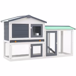 Donnez à vos amis à fourrure un espace de vie confortable avec notre clapier en bois ! Ce clapier sur 2 niveaux offre un gran ...