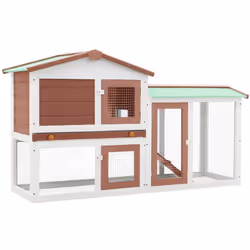 Description générale Donnez à vos amis à fourrure un espace de vie confortable avec notre clapier en bois ! Ce clapier sur 2 ...