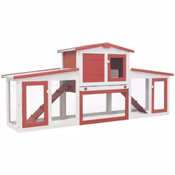 Donnez à vos amis à fourrure un espace de vie confortable avec notre clapier en bois ! Ce clapier sur 2 niveaux offre un gran ...
