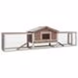 vidaXL Clapier Moka 310x70x87 cm Pin massif et sapin