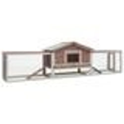 vidaXL Clapier Moka 310x70x87 cm Pin massif et sapin