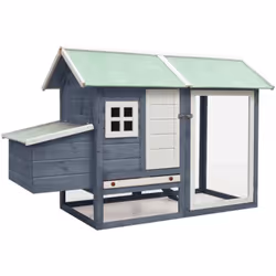 Ce poulailler en bois de haute qualité offre un endroit confortable pour l'élevage des petits animaux, en particulier les pou ...