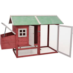 Vidaxl - Poulailler Rouge 170x81x110 cm Bois de pin massif et sapin