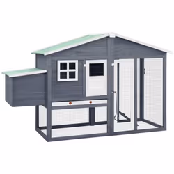 Ce poulailler en bois offre un endroit confortable pour l'élevage des petits animaux, en particulier les poulets pour se déte ...