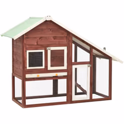 Ce clapier en bois sur 2 niveaux offre un endroit agréable et confortable pour garder des petits animaux, particulièrement de ...