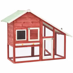 Ce clapier en bois sur 2 niveaux offre un endroit agréable et confortable pour garder des petits animaux, particulièrement de ...