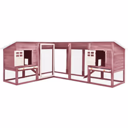 Ce clapier en bois fournit un grand endroit confortable pour garder des petits animaux, particulièrement vos lapins mignons.  ...