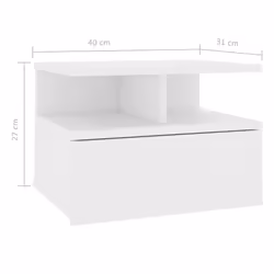 VidaXL 800405 Table de nuit et table de chevet Blanc - Vue supplémentaire 5