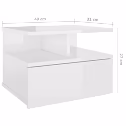 VidaXL 800418 Table de nuit et table de chevet Blanc - Vue supplémentaire 7