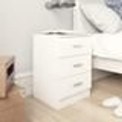 vidaXL Table de chevet Blanc 38 x 35 x 56 cm Bois d'ingénierie - TU