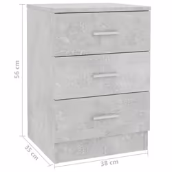 VidaXL 800459 Table de nuit et table de chevet Couleur du béton - Vue supplémentaire 6