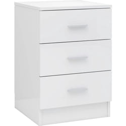 Vidaxl - Table de chevet Blanc brillant 38x35x56 cm Bois d'ingénierie