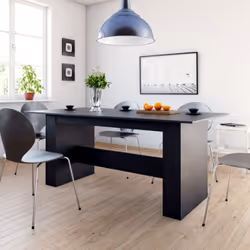 Ajoutez une touche de style minimaliste à votre espace de repas avec cette table de salle à manger distinctive ! L'élégance s ...