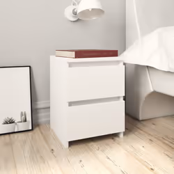 VidaXL 800514 Table de nuit et table de chevet Blanc