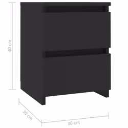 VidaXL 800515 Table de nuit et table de chevet Noir - Vue supplémentaire 6