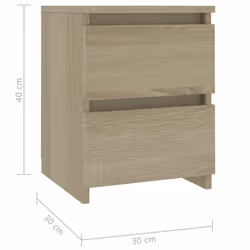 VidaXL 800520 Table de nuit et table de chevet Chêne - Vue supplémentaire 7