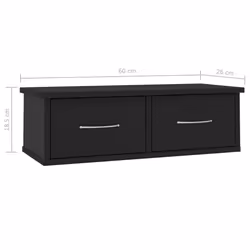 VidaXL 800586 étagères Bois Noir - Vue supplémentaire 7
