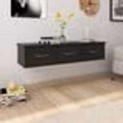 vidaXL Étagère murale avec tiroirs Noir 88x26x18,5cm bois d'ingénierie - TU