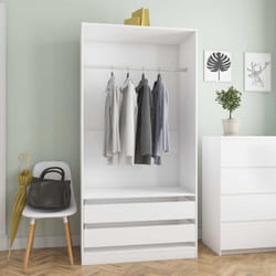 Garde-robe Blanc 100x50x200 cm Bois d'ingénierie Vidaxl